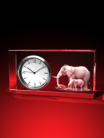 glasuhr, elefanten, 3D Tiere, Tiere in Glas, GLASFOTO.COM