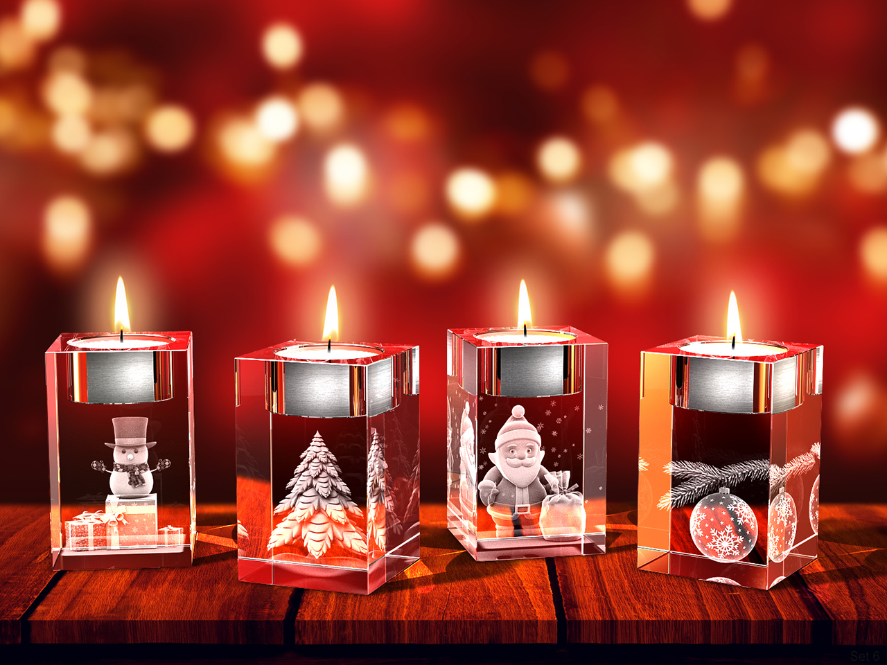 Ein moderner Adventskranz ist ein Blickfang. Stellen Sie einen Kranz aus sechs verschiedenen Motiven zusammen. Nur bei GLASFOTO.COM.