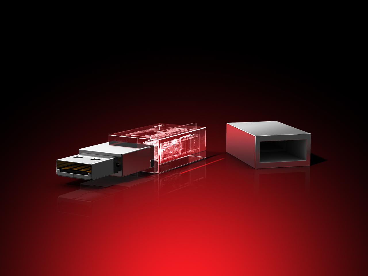Adler - USB-Stick, LED, 16 GB (18 x 30 x 10) – GLASFOTO.COM