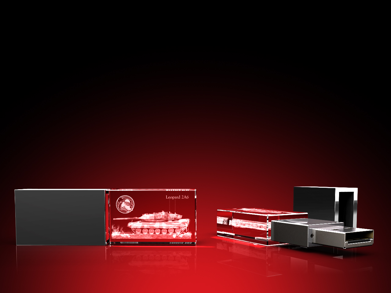 Magent Geschenkbox Glasfoto Kristallglas 