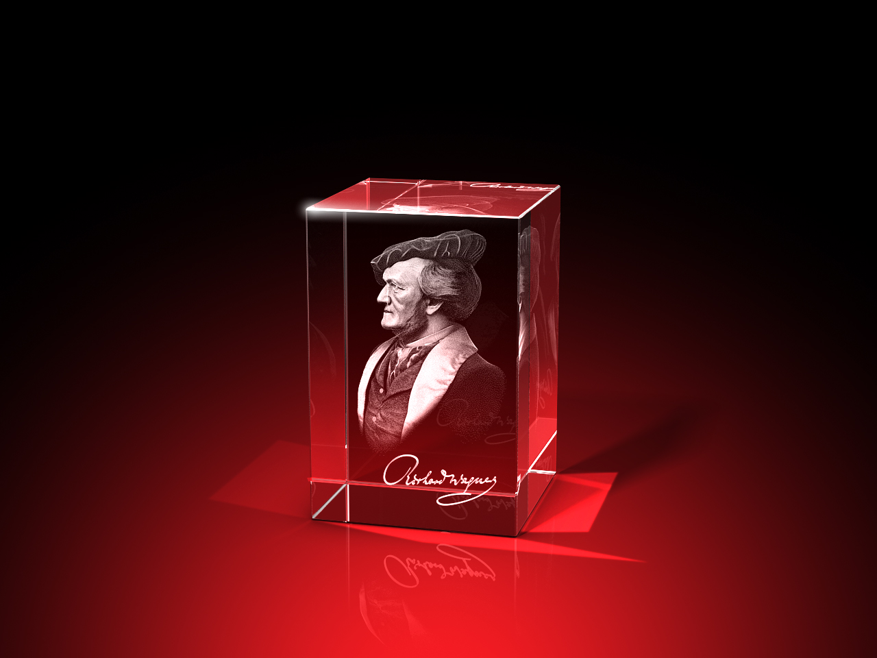 Richard Wagner - Quader (40 x 60 x40) als Souvenir – GLASFOTO.COM