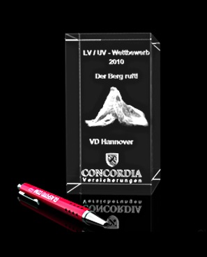 Glas Award - Concordia Versicherungen - Quader