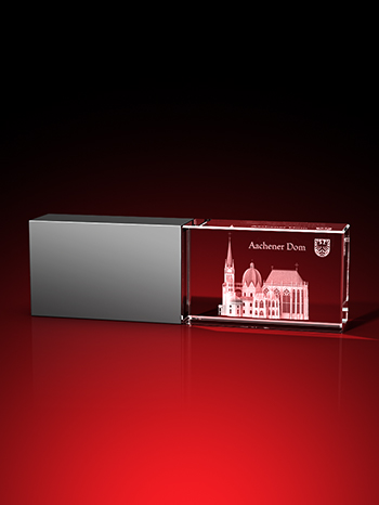 Aachener Dom – USB-Stick, LED weiß, 16 GB – GLASFOTO.COM