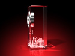 Aachener Dom - Uhr, Glas eckig liegend – GLASFOTO.COM