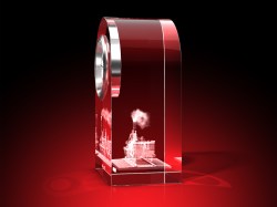 Adler - Uhr, Glas rund – GLASFOTO.COM