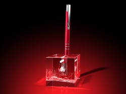 Jubiläumsgeschenk - Stifthalter 1 Loch – GLASFOTO.COM
