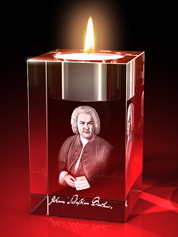 Johann Sebastian Bach - Teelicht – GLASFOTO.COM