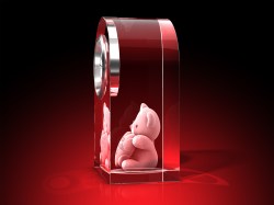 Bärchen mit Herz + Danke - Uhr, Glas rund) – GLASFOTO.COM
