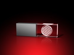 Blume des Lebens - USB-Stick, LED weiß, 16 GB – GLASFOTO.COM