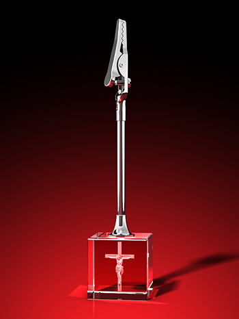 Christus am Kreuz - Memohalter – GLASFOTO.COM