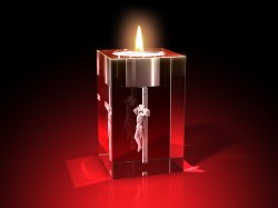 Christus am Kreuz - Teelicht – GLASFOTO.COM