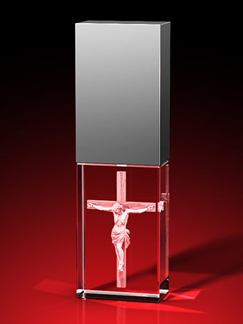 Christus am Kreuz - USB-Stick, LED weiß, 16 GB – GLASFOTO.COM