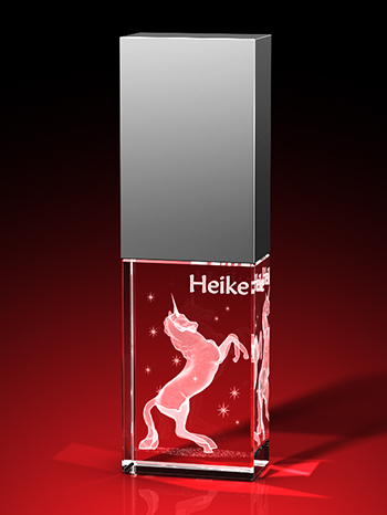 Besondere Geschenke : Einhorn-USB-Stick von GLASFOTO.COM