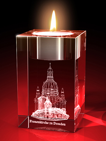 Frauenkirche Ruine - Teelicht – GLASFOTO.COM