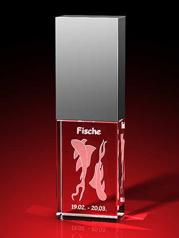 Sternzeichen Fische - USB-Stick, LED weiß, 64 GB (30 x 18 x 10) – GLASFOTO.COM