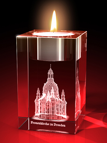 Dresden Souvenirs : Frauenkirche - Teelicht (50 x 80 x 50) – GLASFOTO.COM