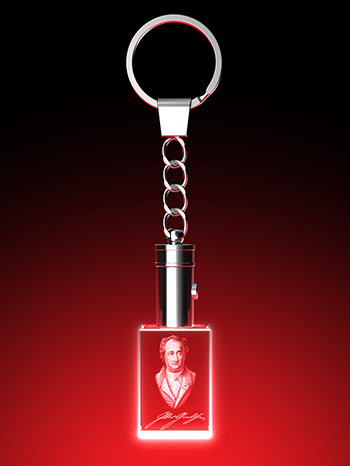 J. W. von Goethe - LED Leuchte als Souvenir – GLASFOTO.COM