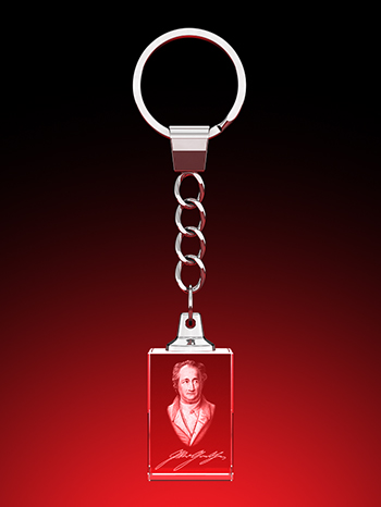 J. W. von Goethe - Schlüsselanhänger (20 x 30 x 15) – GLASFOTO.COM