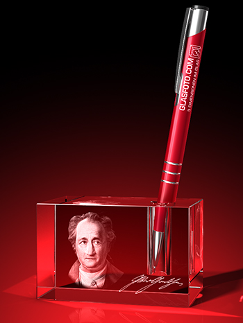 J. W. von Goethe - Stifthalter (80 x 50 x 50) – GLASFOTO.COM