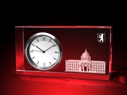 Humboldt Forum - Uhr, Glas eckig – GLASFOTO.COM