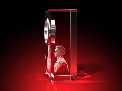 König Ludwig - Uhr, Glas eckig (50 x 95 x 35) – GLASFOTO.COM