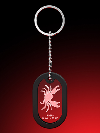 Sternzeichen Krebs - Dog Tag Schlüsselanhänger – GLASFOTO.COM