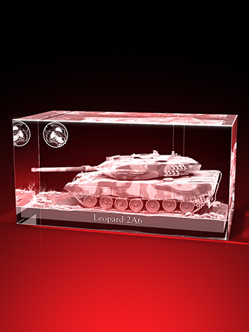 Magent Geschenkbox Glasfoto Kristallglas 