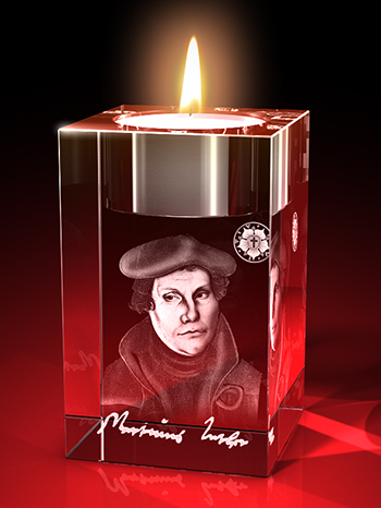 Martin Luther - Teelichthalter zum Luther Jahr – GLASFOTO.COM