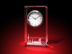 München Silhouette - Uhr, Glas eckig (50 x 95 x 35) – GLASFOTO.COM