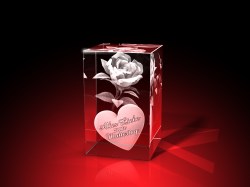 Besondere Muttertagsgeschenke : Ideen zum Muttertag : Quader mit Rose