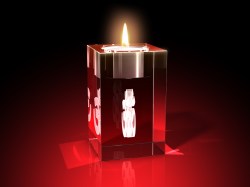 Om - Teelicht – GLASFOTO.COM