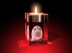 Osterdekoration : Osterei mit sorbischen Mustern - Teelicht – GLASFOTO.COM
