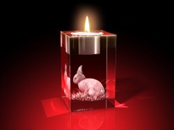 Osterdekoration : Osterhase - Teelicht – GLASFOTO.COM