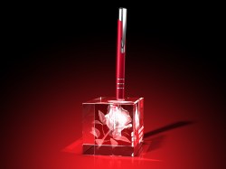 Rose + Ich denk an dich - Stifthalter – GLASFOTO.COM