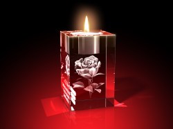 Rose + Ich denk an dich - Teelicht – GLASFOTO.COM