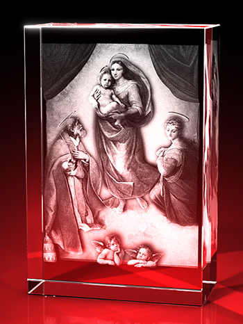 Sixtinische Madonna - Quader (60 x 90 x 30) – GLASFOTO.COM