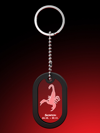 Sternzeichen Skorpion - Dog Tag Schlüsselanhänger – GLASFOTO.COM