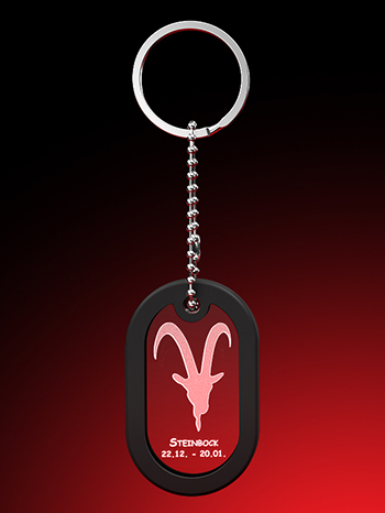 Sternzeichen Steinbock - Dog Tag Schlüsselanhänger – GLASFOTO.COM