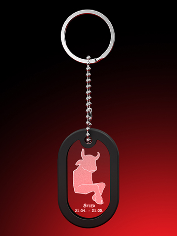 Sternzeichen Stier - Dog Tag Schlüsselanhänger – GLASFOTO.COM