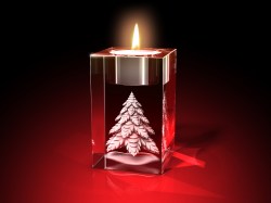 Eine verschneite Tanne als moderne Weihnachtsdeko im Glas. Jetzt bei GLASFOTO.COM
