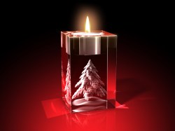 Eine verschneite Tanne als moderne Weihnachtsdeko im Glas. Jetzt bei GLASFOTO.COM