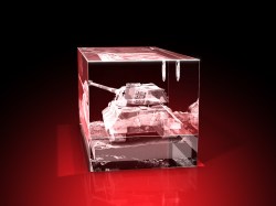 Magent Geschenkbox Glasfoto Kristallglas 