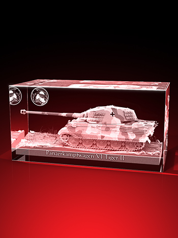Magent Geschenkbox Glasfoto Kristallglas 