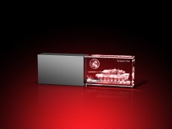 Magent Geschenkbox Glasfoto Kristallglas 