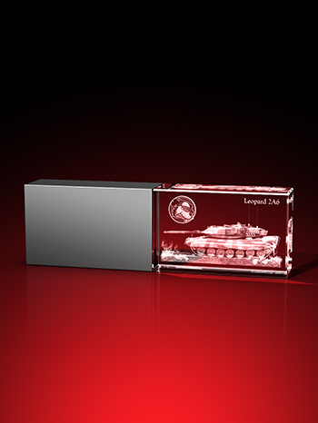 Magent Geschenkbox Glasfoto Kristallglas 