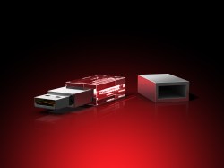Magent Geschenkbox Glasfoto Kristallglas 