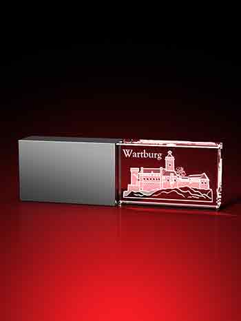 Wartburg - USB-Stick, LED weiß, 16 GB – GLASFOTO.COM