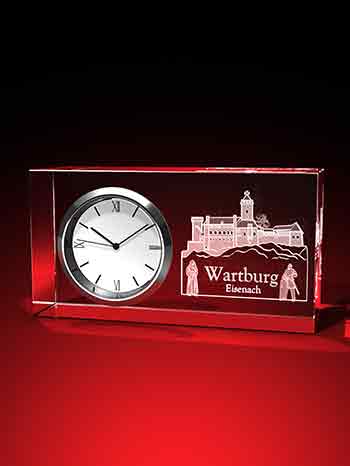 Wartburg - Uhr, Glas eckig – GLASFOTO.COM
