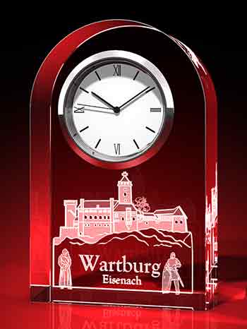 Wartburg - Uhr, Glas rund – GLASFOTO.COM