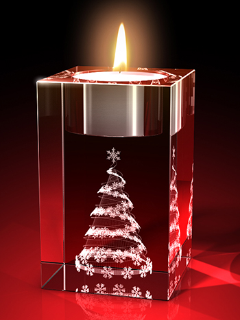 Advents-Teelicht Weihnachtsbaum - Teelicht – GLASFOTO.COM